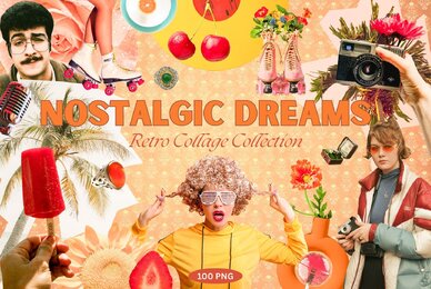 Nostalgic Dreams Retro Collage