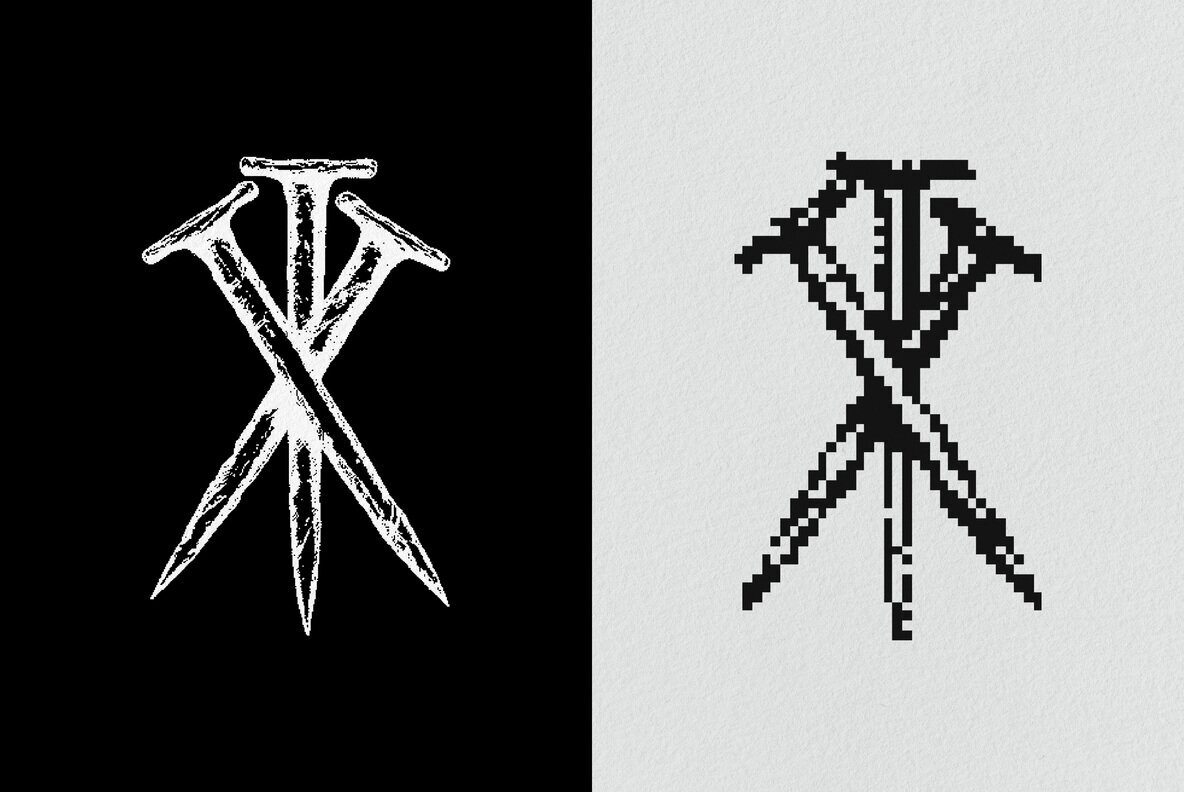 Dark Aesthetic Dithering Graphic Pack 3