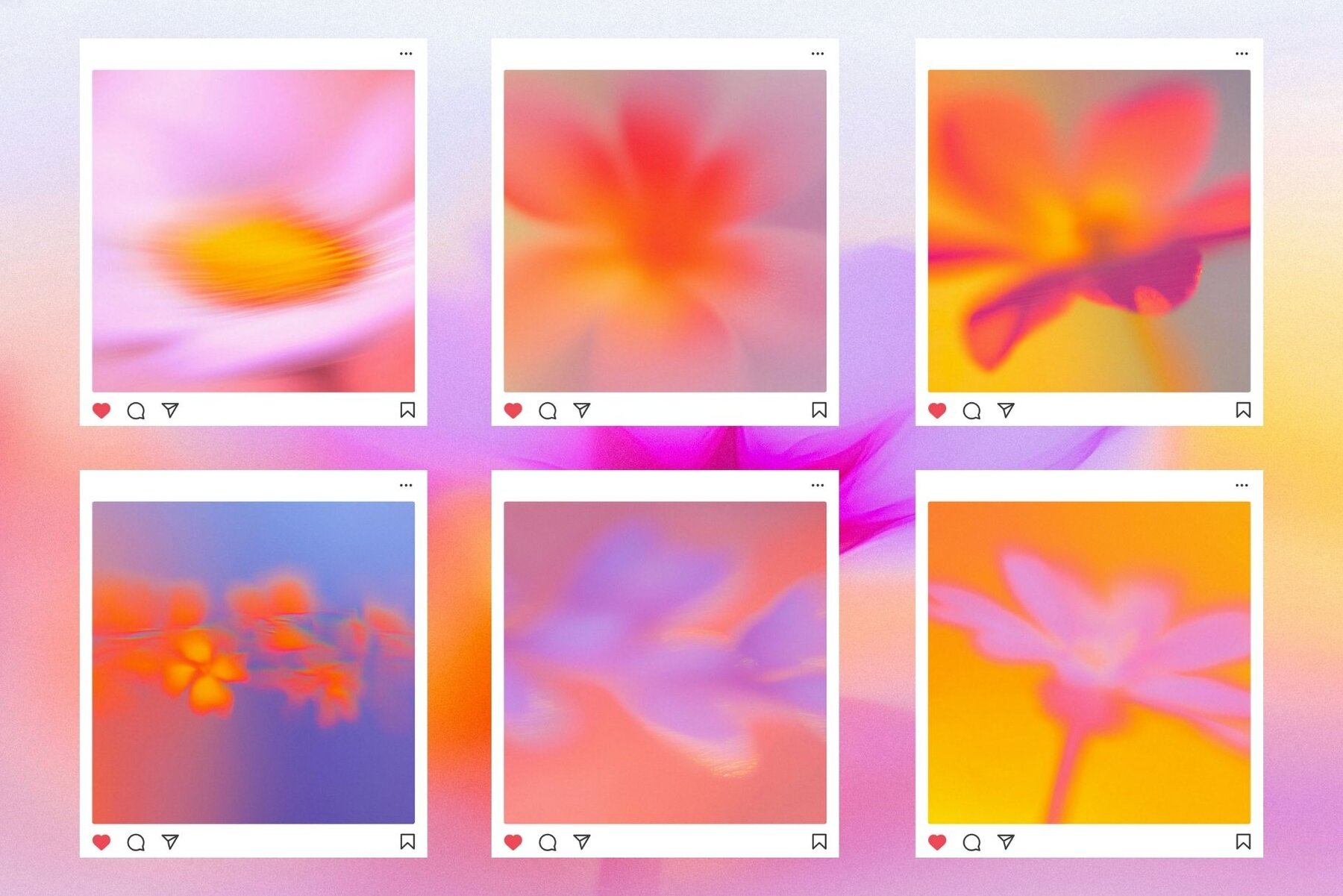Whimsical Blurred Floral Background 9