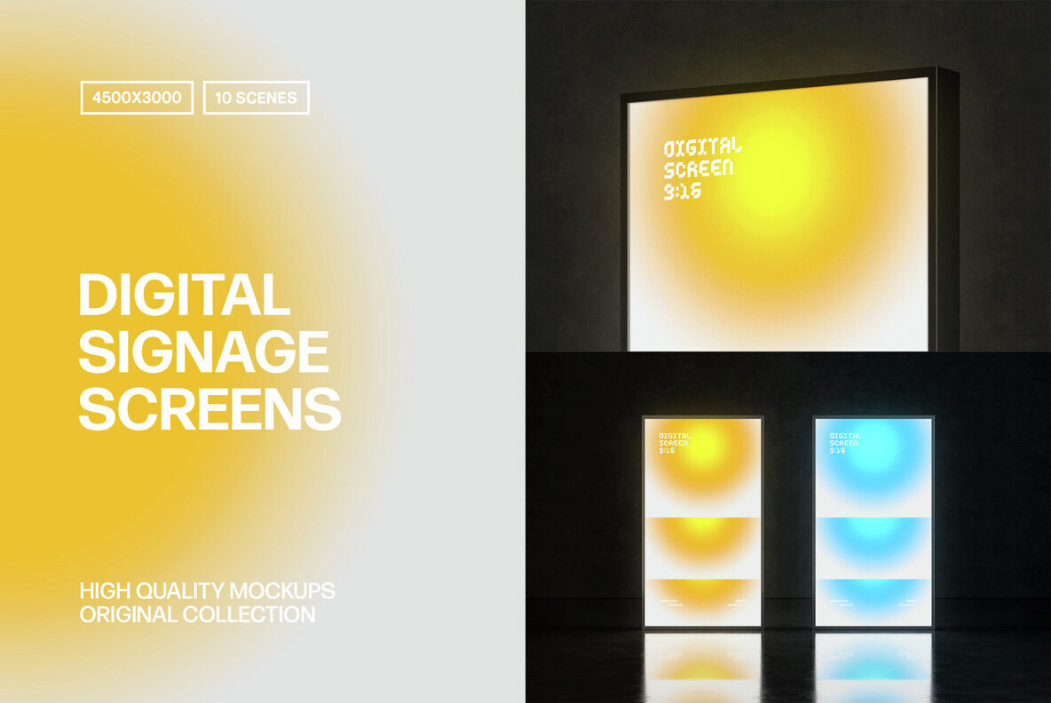 Digital Signage Screens Mockups 1