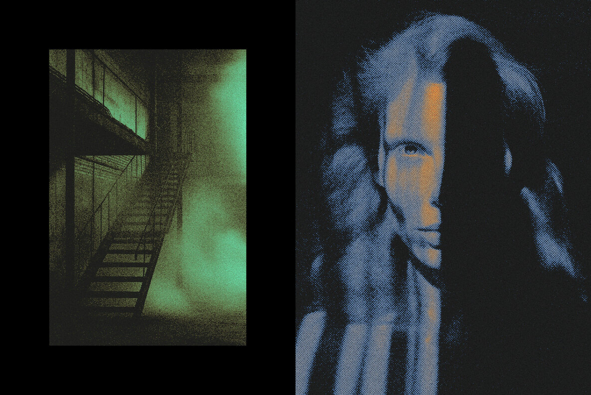 Halftone Grunge Photo Effect 6