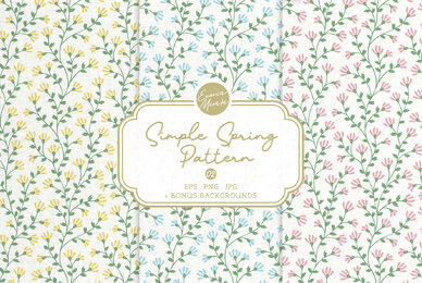 Simple Spring Pattern 02 Vines