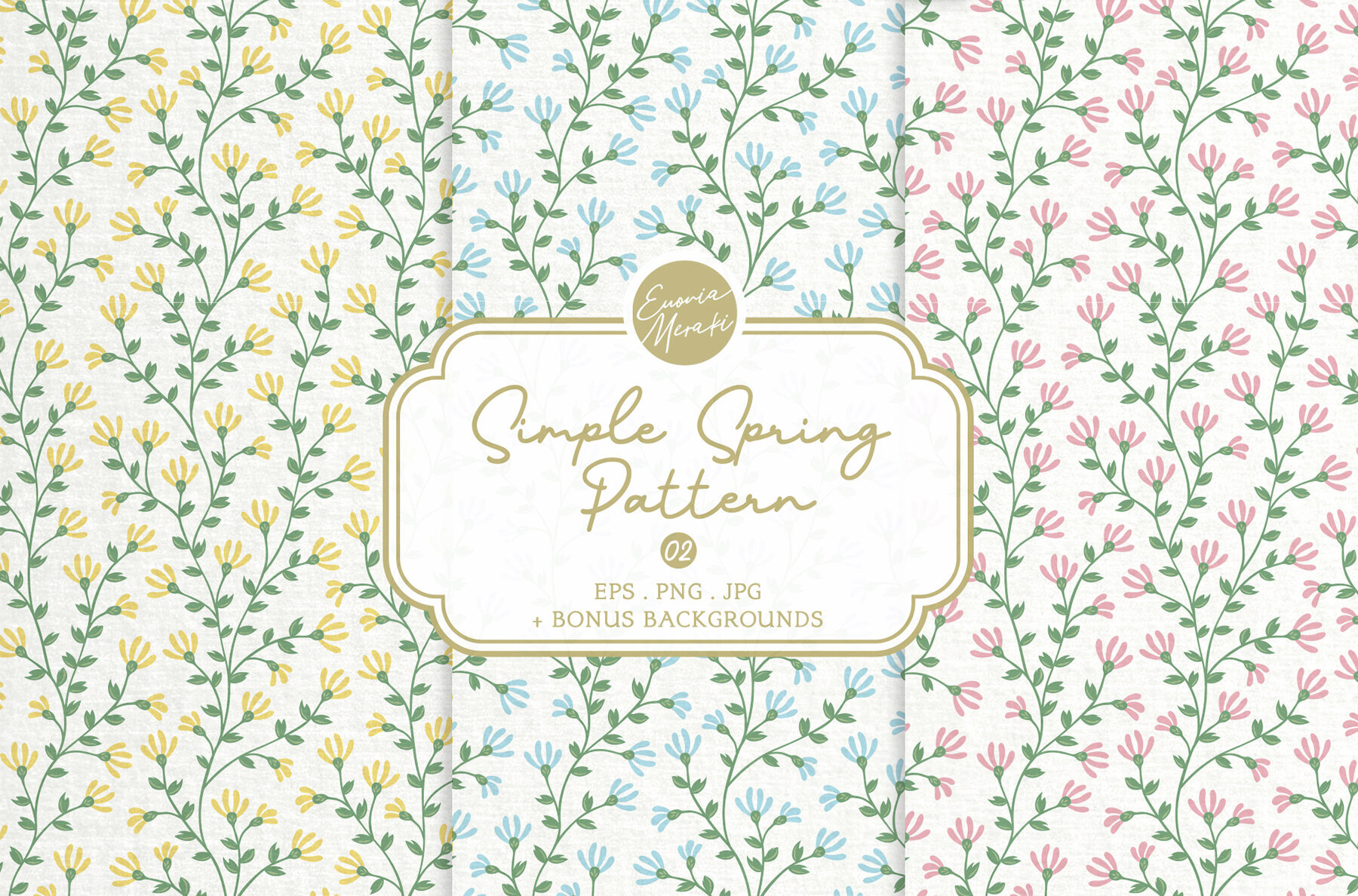 Simple Spring Pattern 02 Vines 1