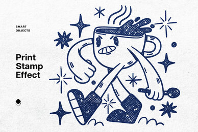 Inked Stamp Text and Logo Template