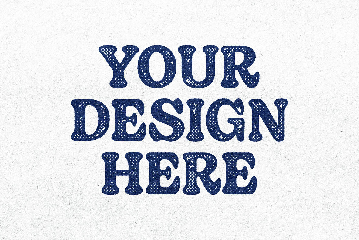 Inked Stamp Text and Logo Template 4