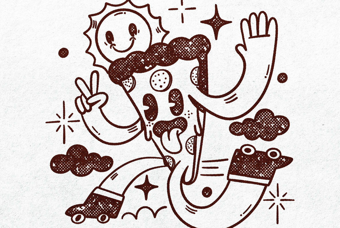 Inked Stamp Text and Logo Template 5