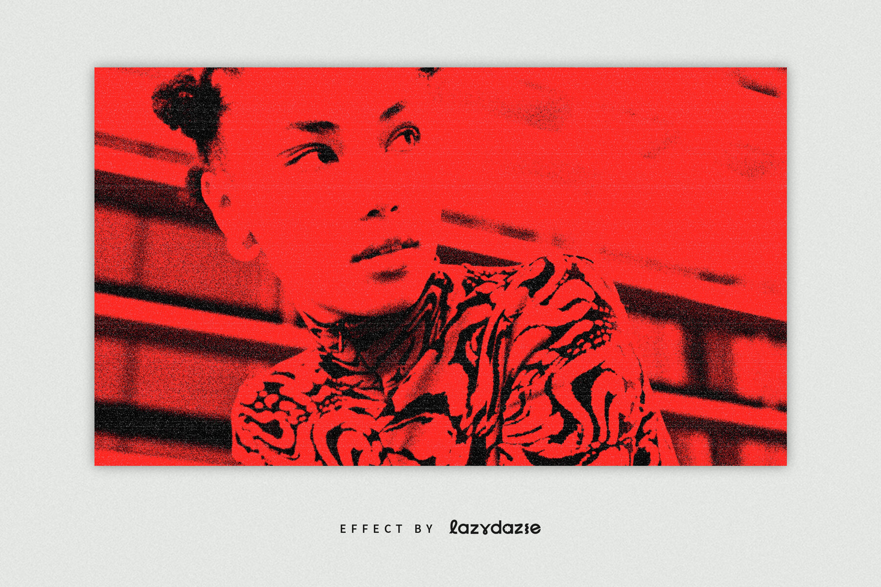 Grunge Photocopy Image Effect Mockup 4