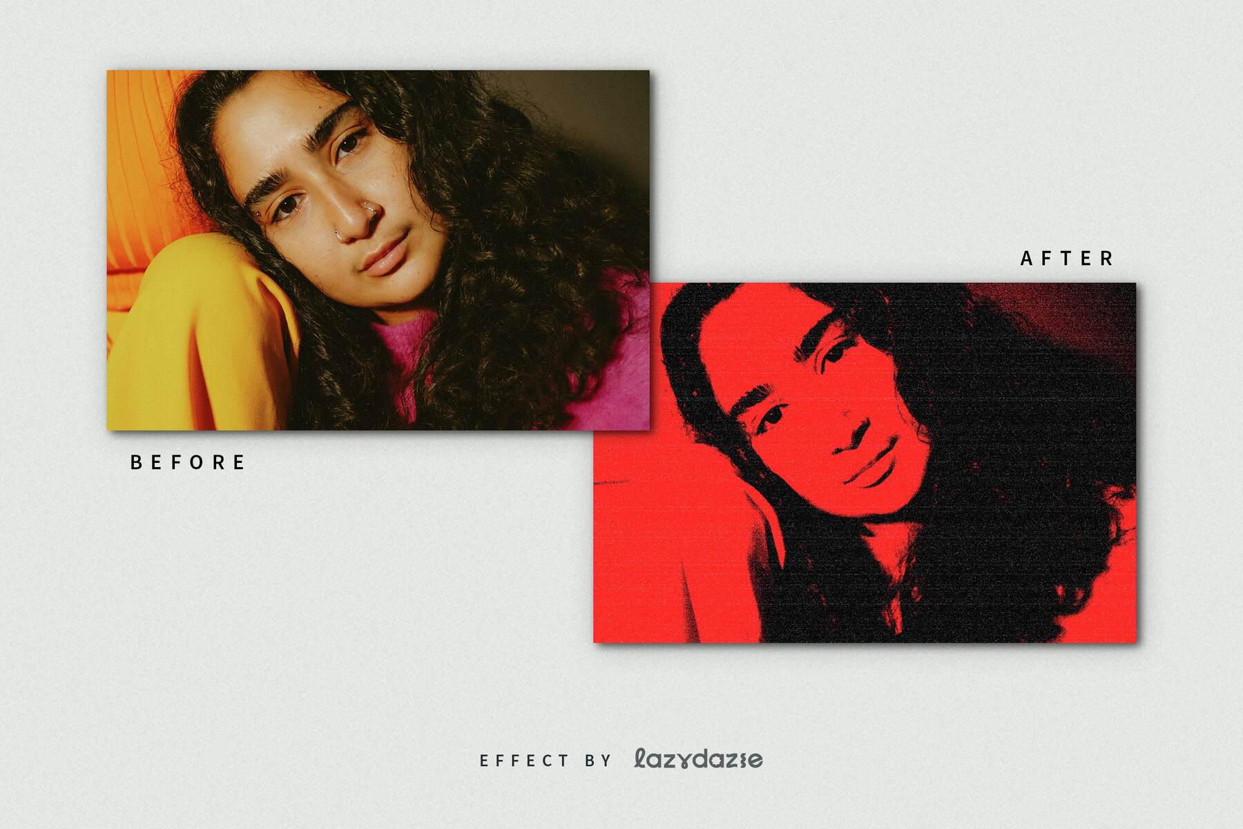 Grunge Photocopy Image Effect Mockup 8