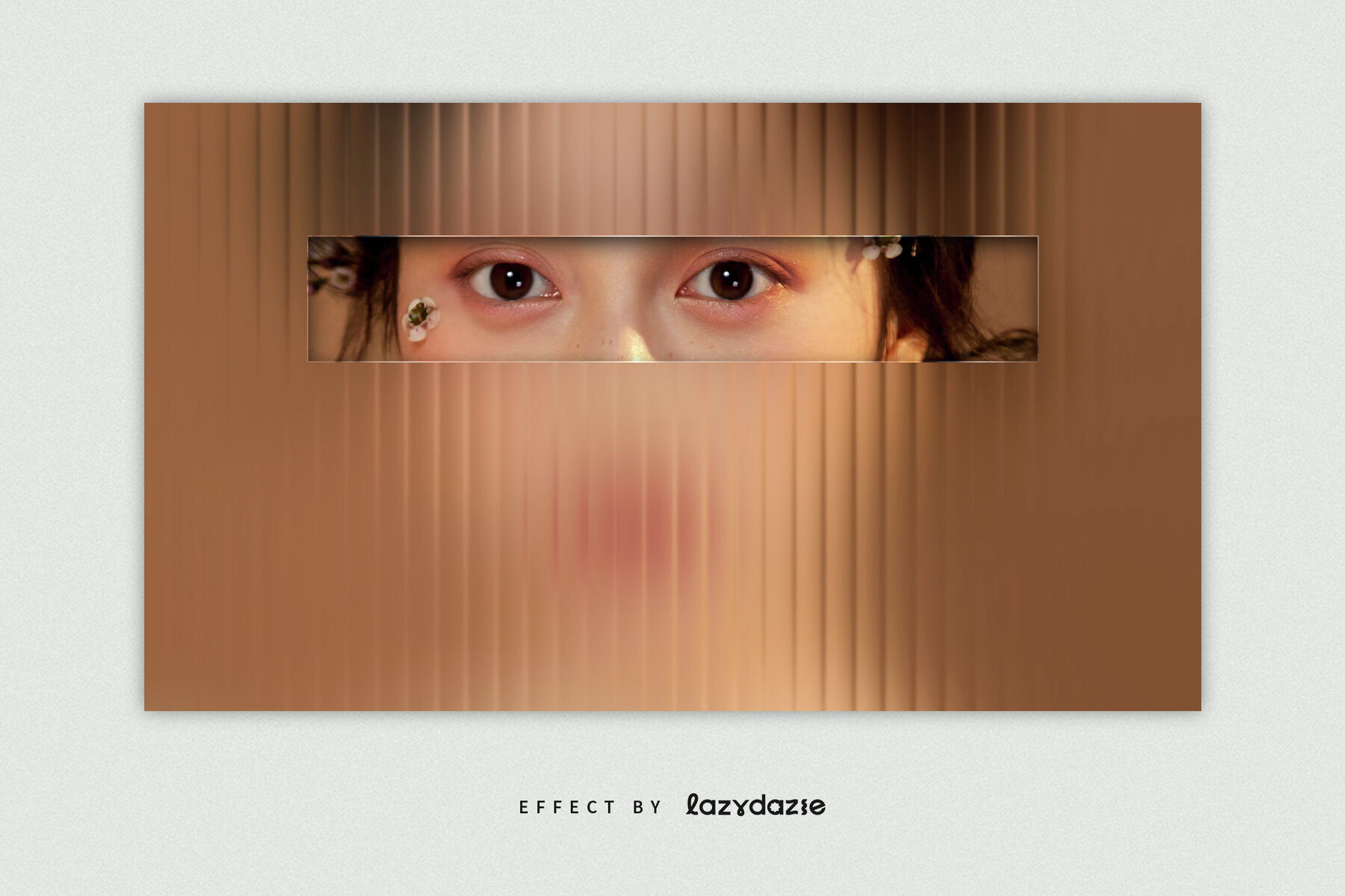 Reeded Glass Distortion Image Effect Mockup 2