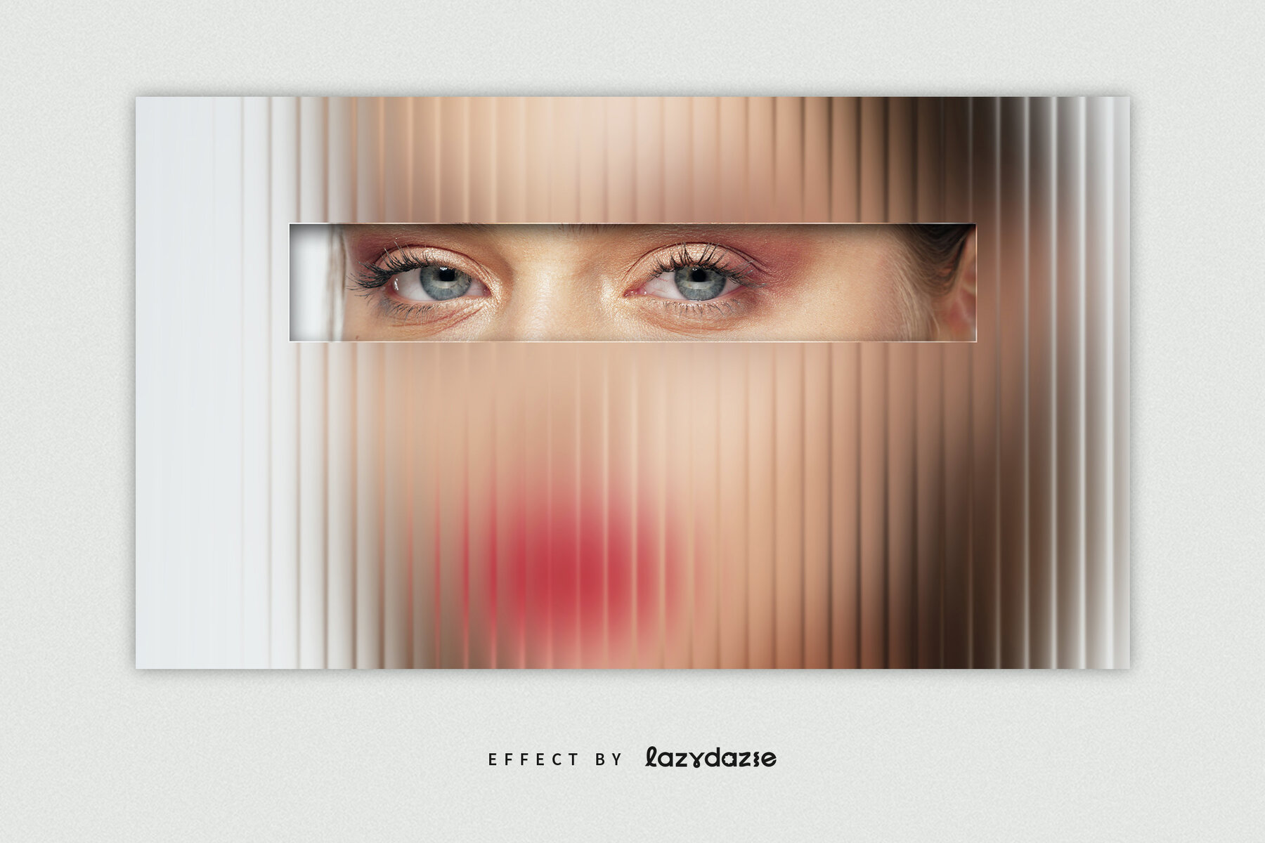 Reeded Glass Distortion Image Effect Mockup 4