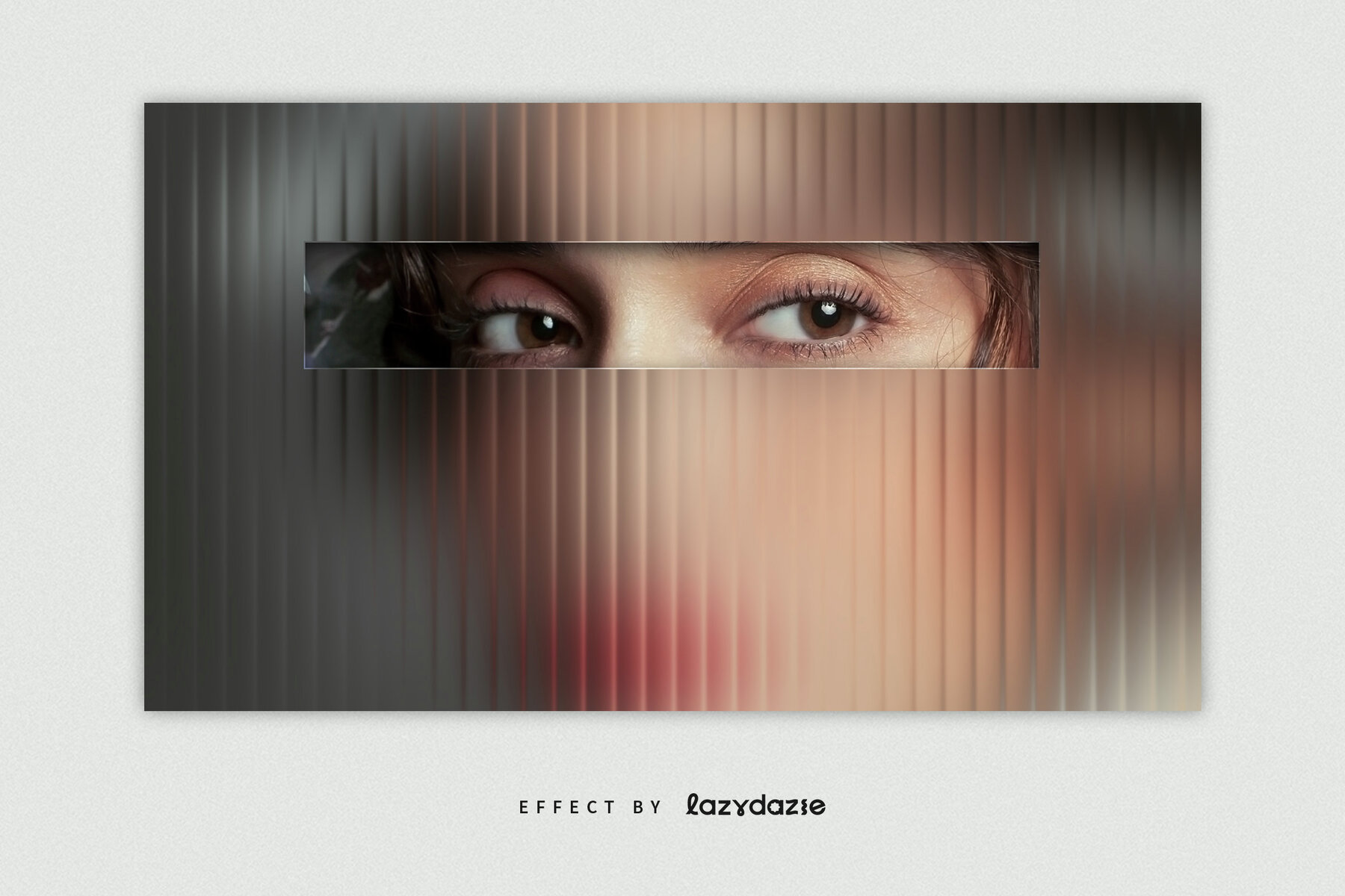 Reeded Glass Distortion Image Effect Mockup 5