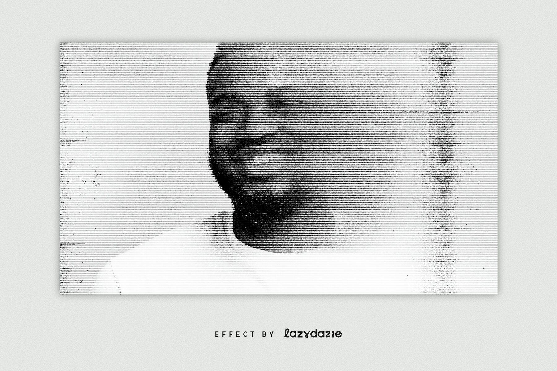 Messy Scanner Image Effect Mockup 3