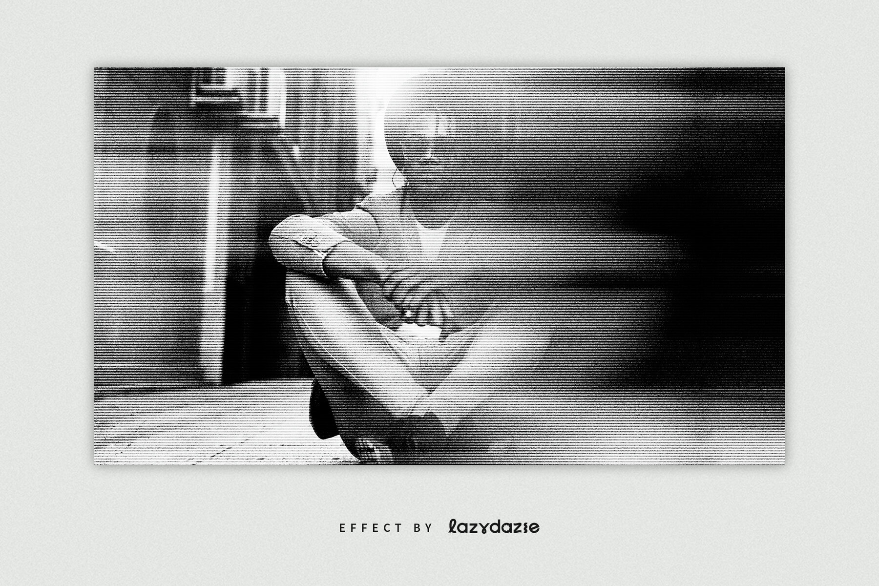 Messy Scanner Image Effect Mockup 4