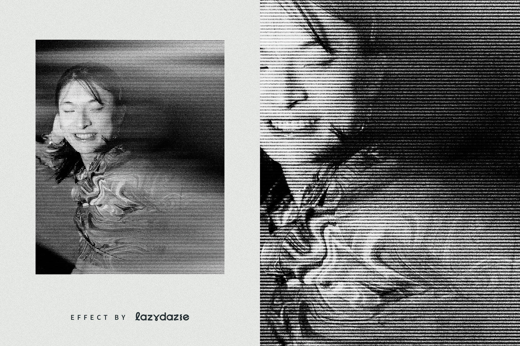 Messy Scanner Image Effect Mockup 6