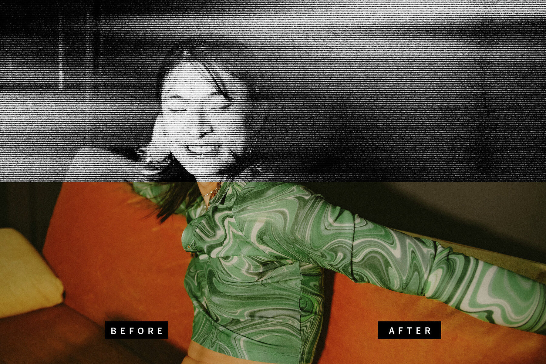 Messy Scanner Image Effect Mockup 7