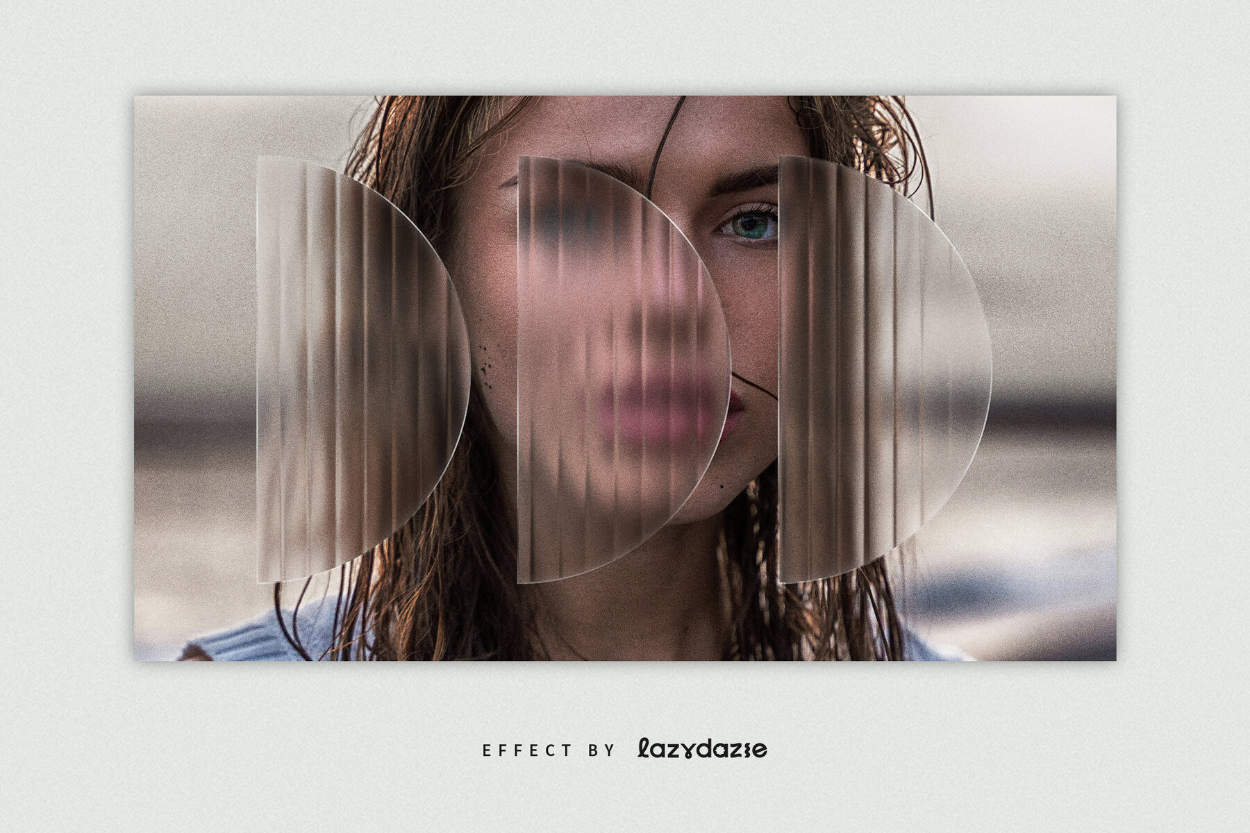 Reeded Glass Distortion Image Effect Mockup 5