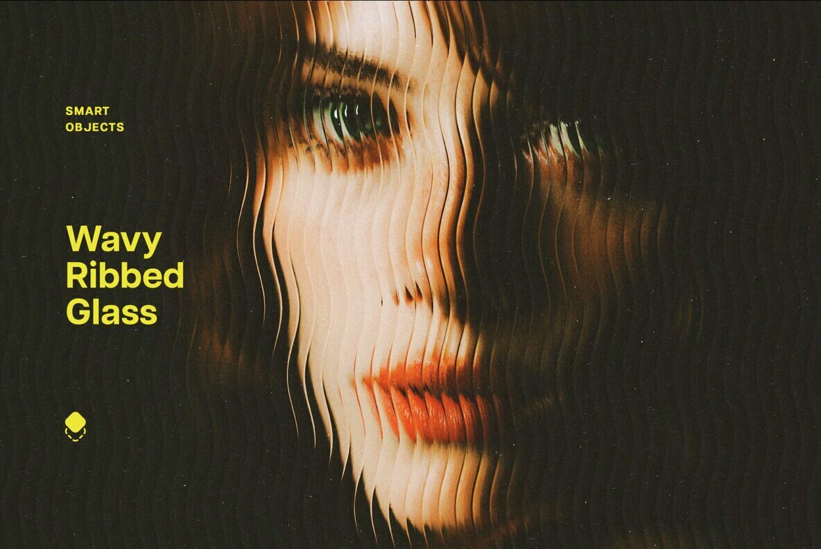 Wavy Ribbed Glass Photo Effect 1