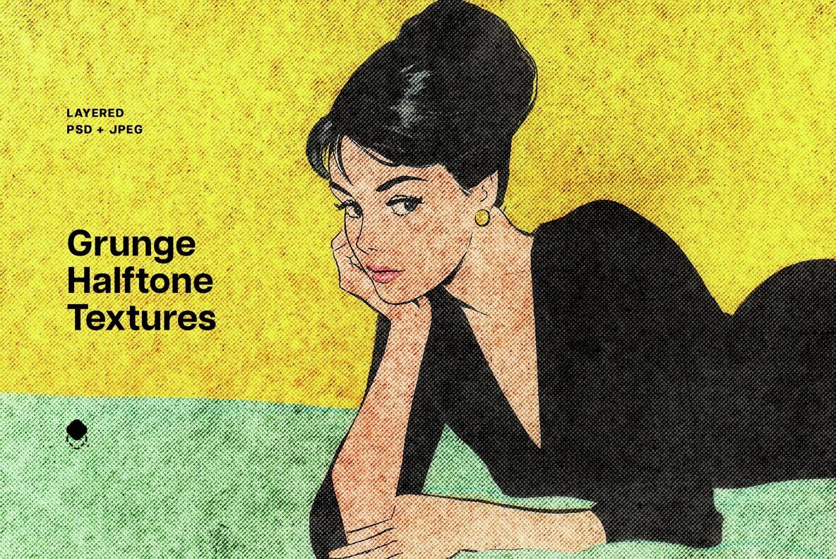 Diagonal Grunge Halftone Textures 1