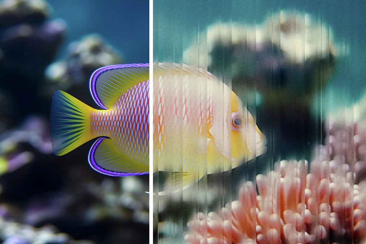 Fogged Ribbed Glass Effect 5