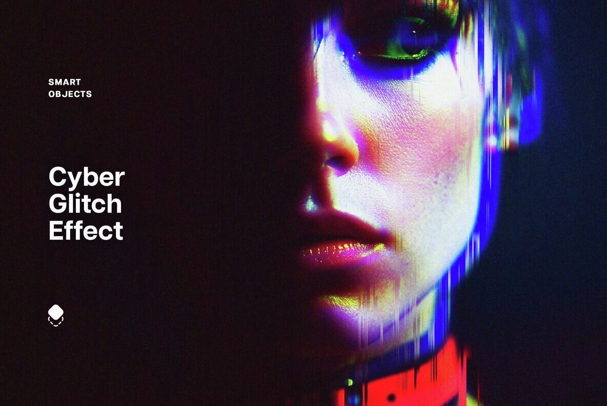 Cyber Glitch Photo Template 1