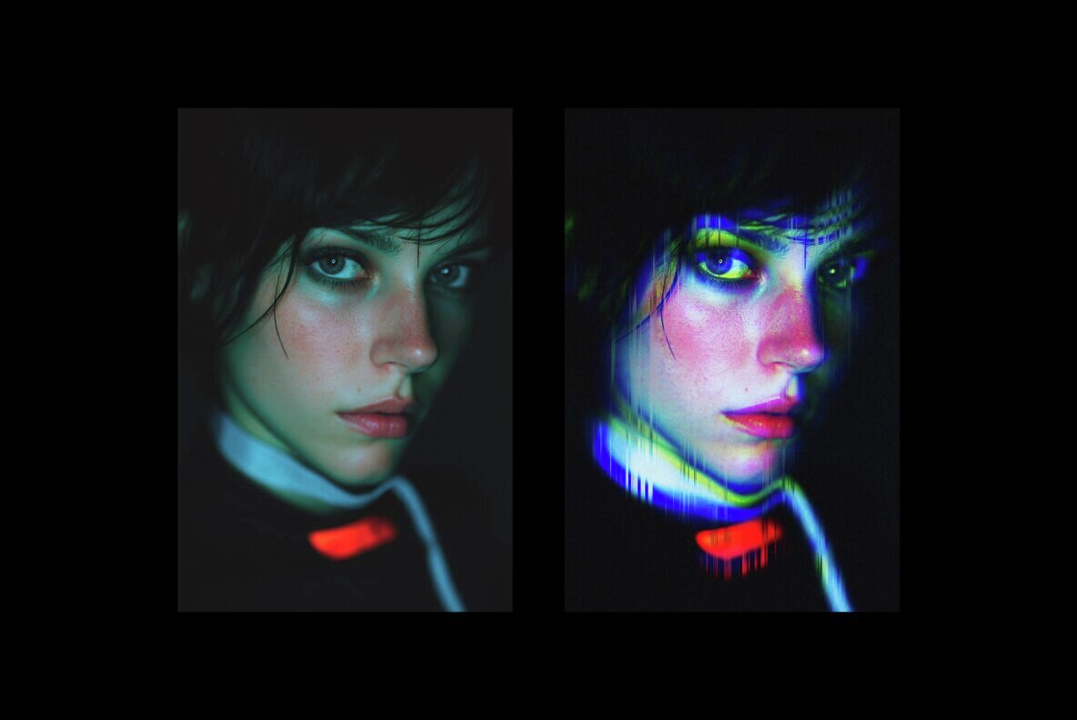 Cyber Glitch Photo Template 4