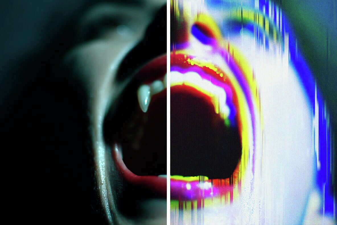 Cyber Glitch Photo Template 5