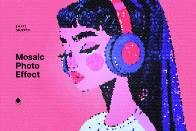 Color Mosaic Photo Effect