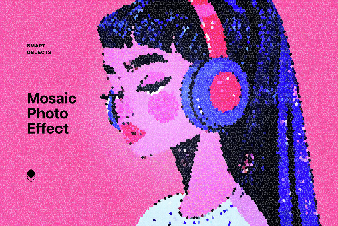 Color Mosaic Photo Effect 1