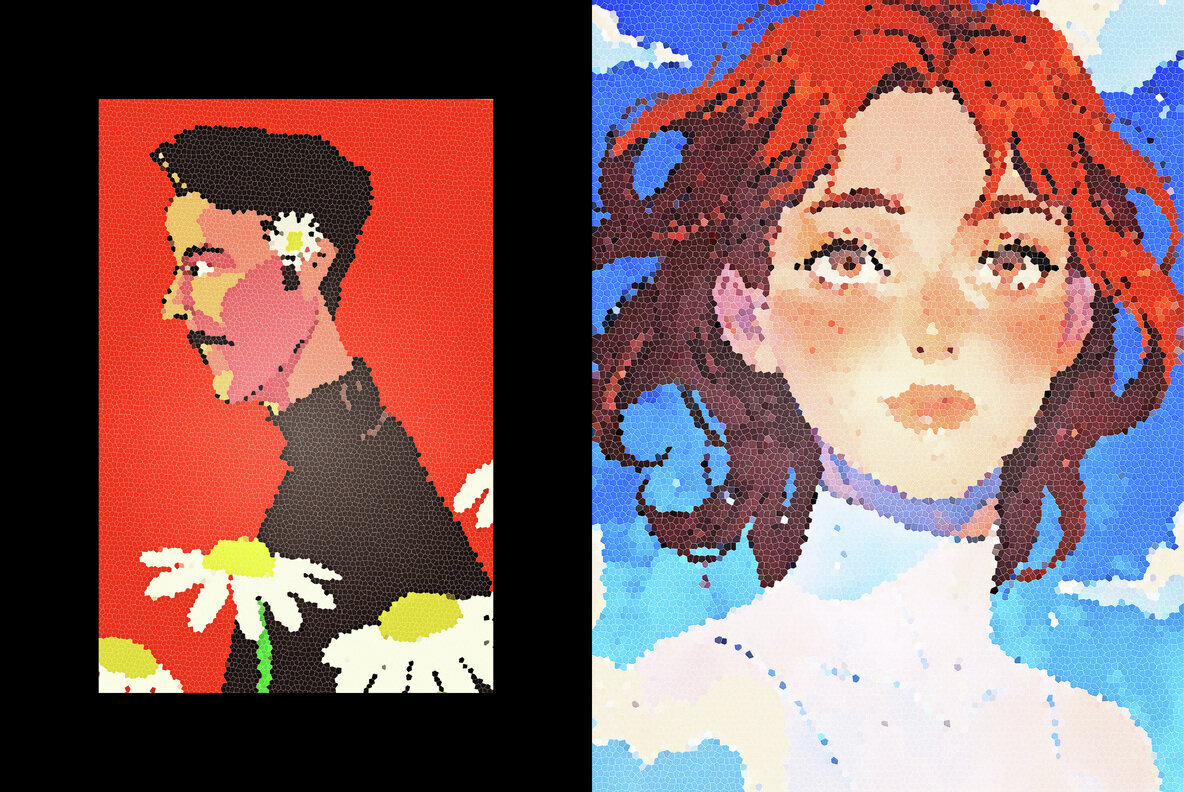 Color Mosaic Photo Effect 2