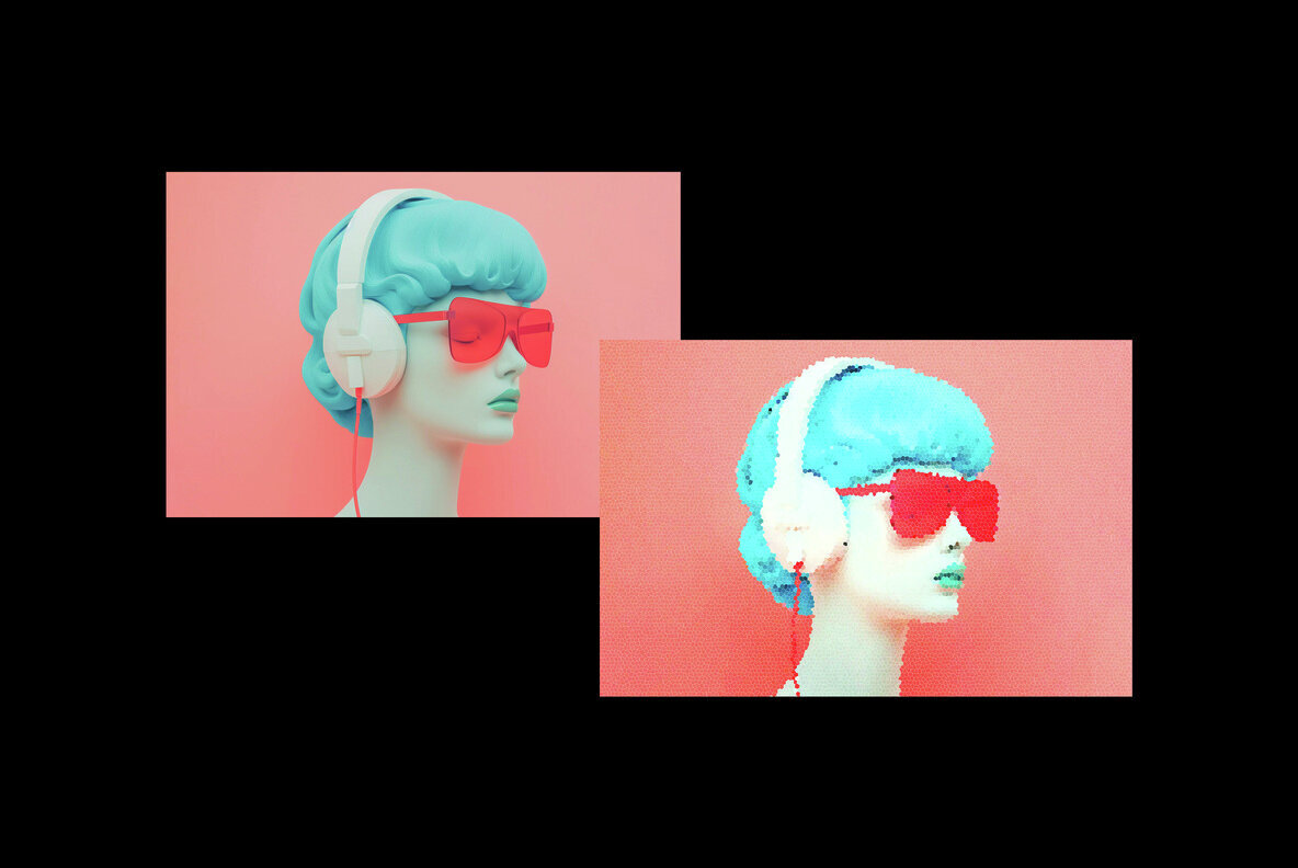 Color Mosaic Photo Effect 3