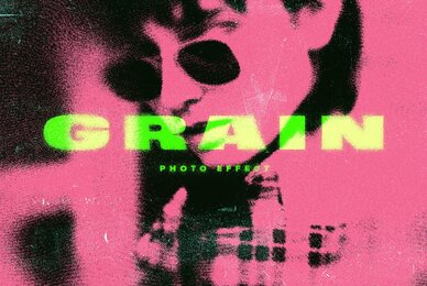 Dissolving Grain Image Effect Mockup