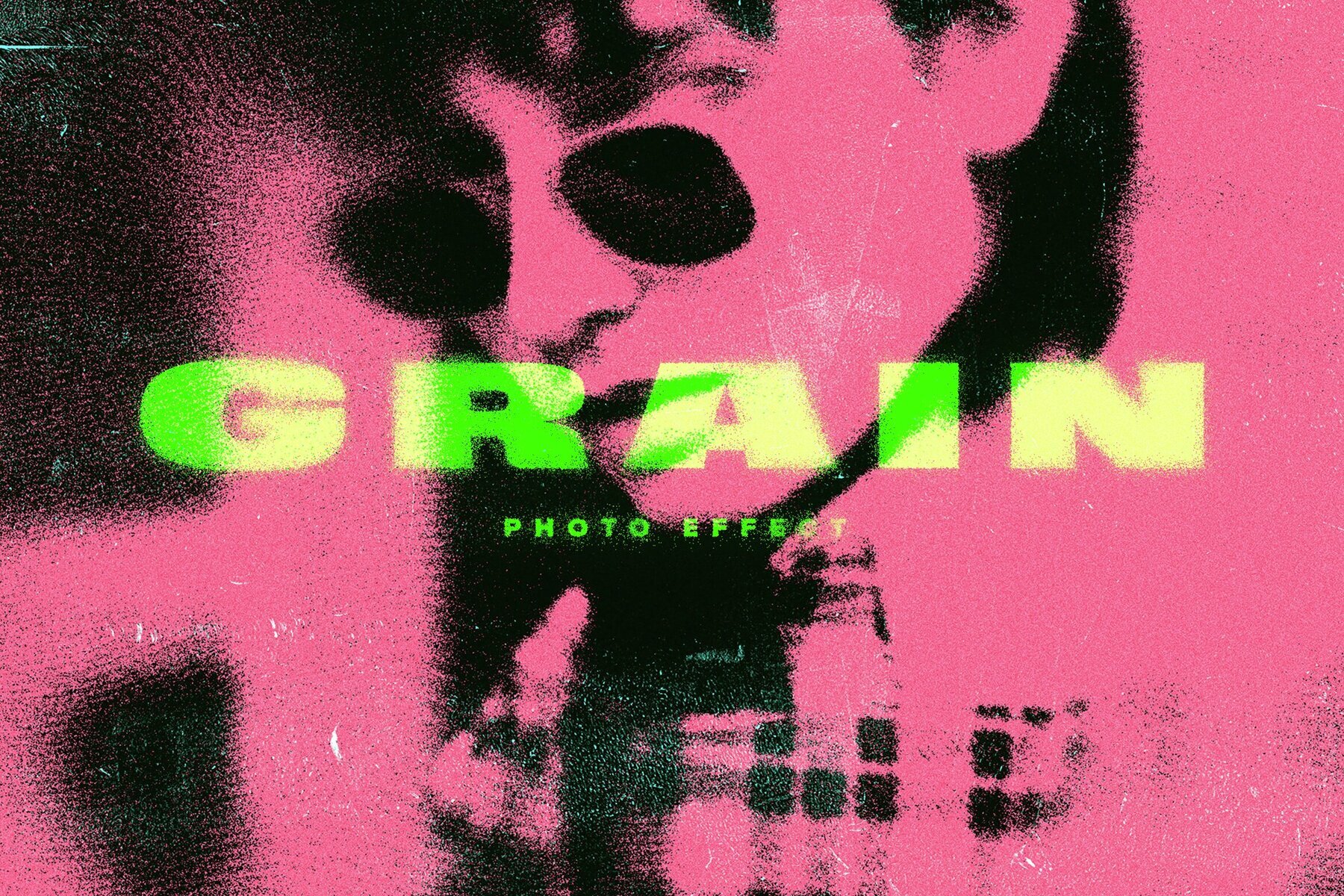 Dissolving Grain Image Effect Mockup 1