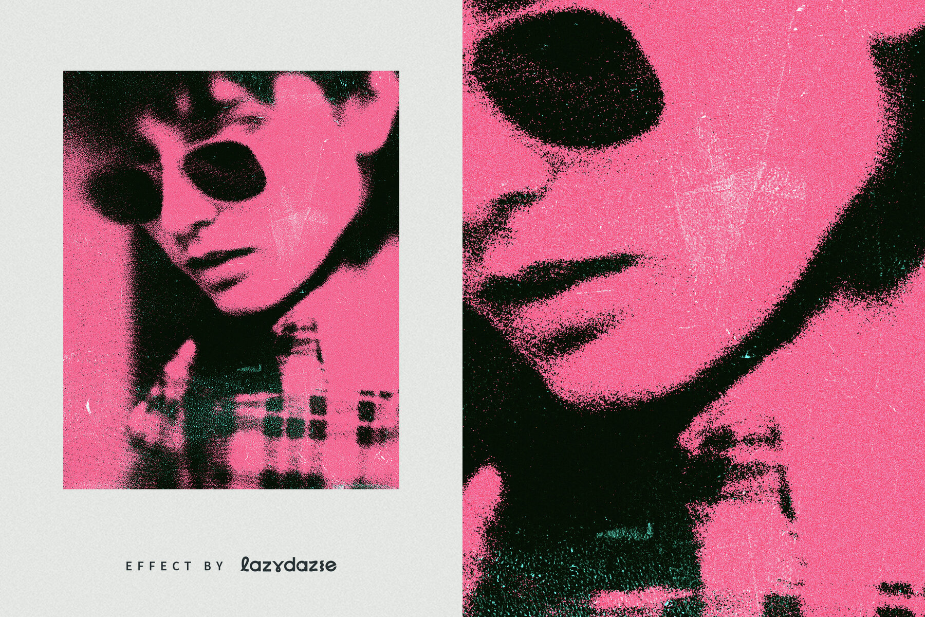 Dissolving Grain Image Effect Mockup 6