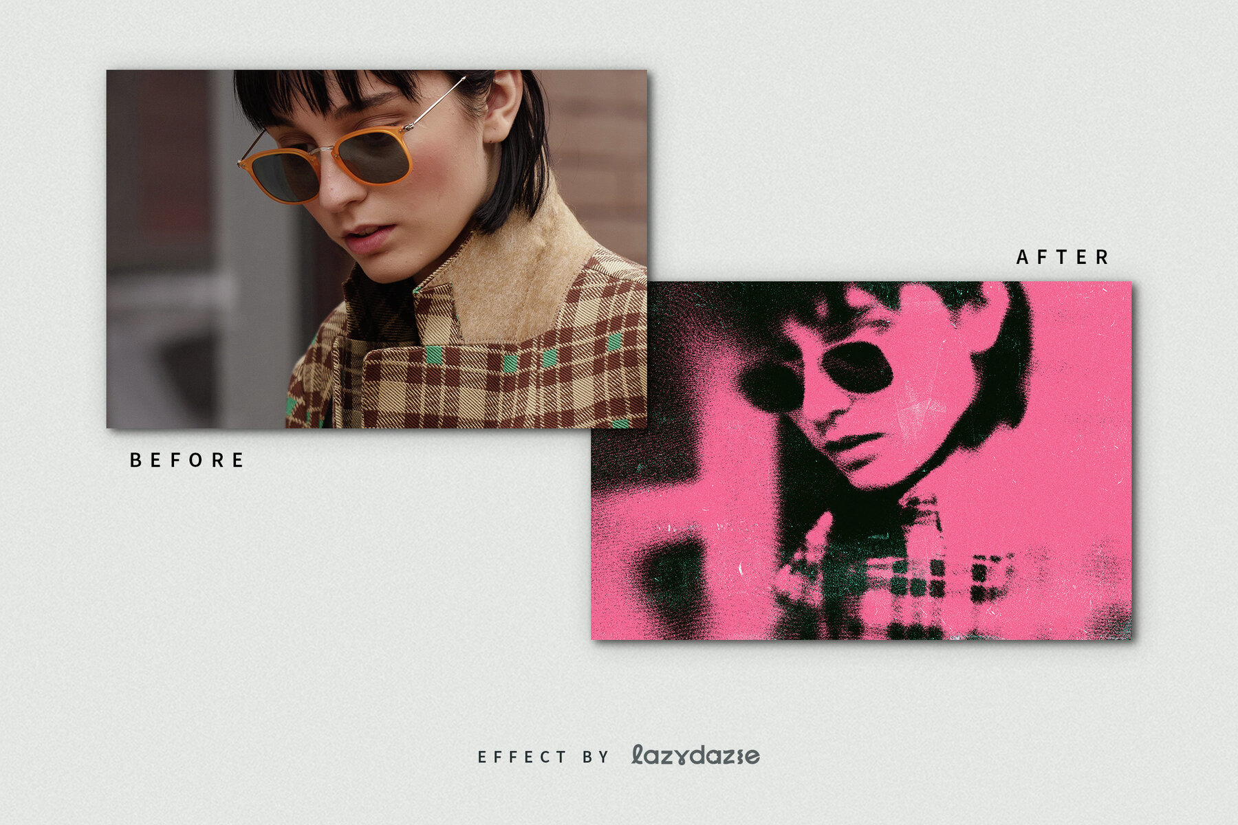 Dissolving Grain Image Effect Mockup 8