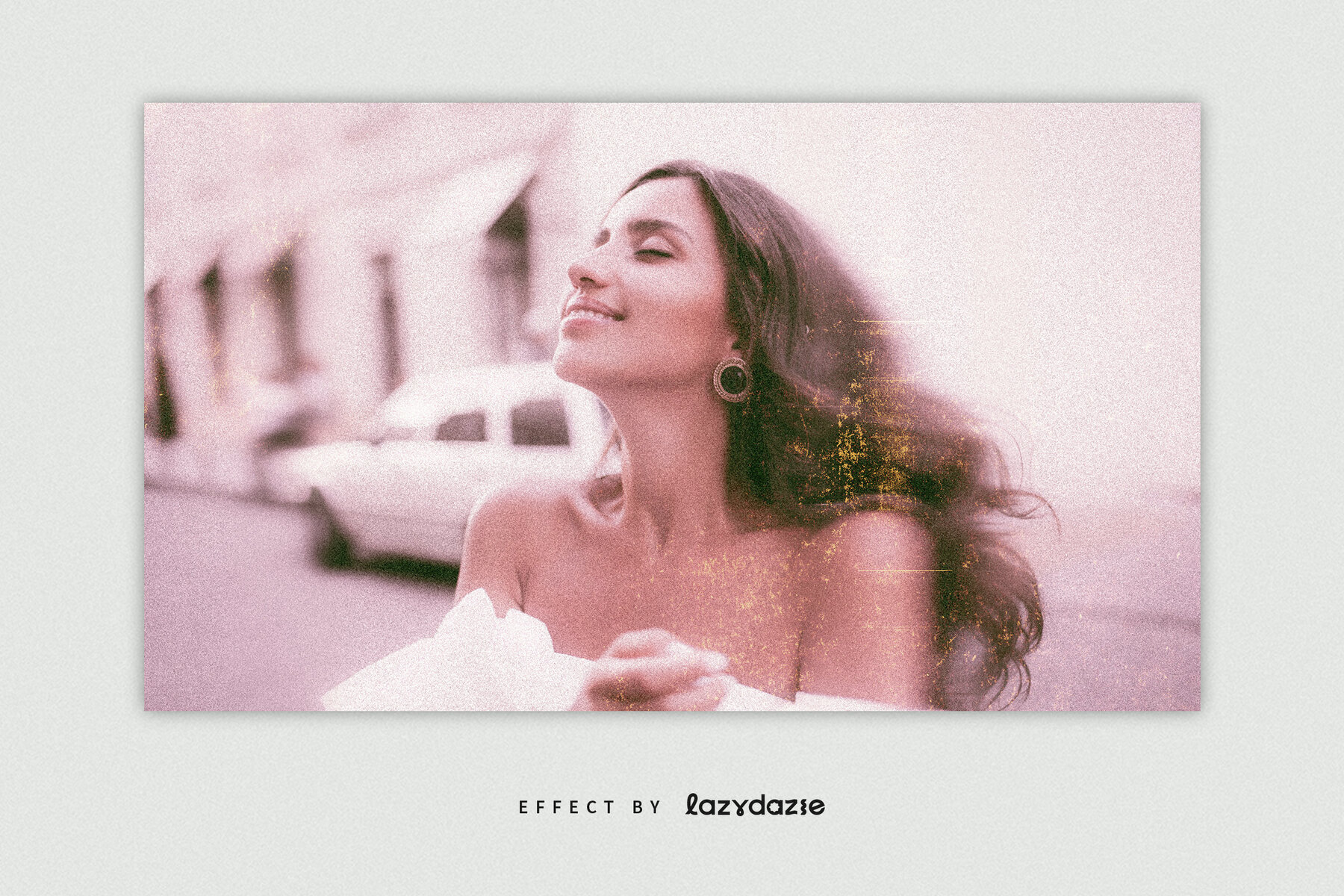 Vintage Photograph Image Effect Mockup 5