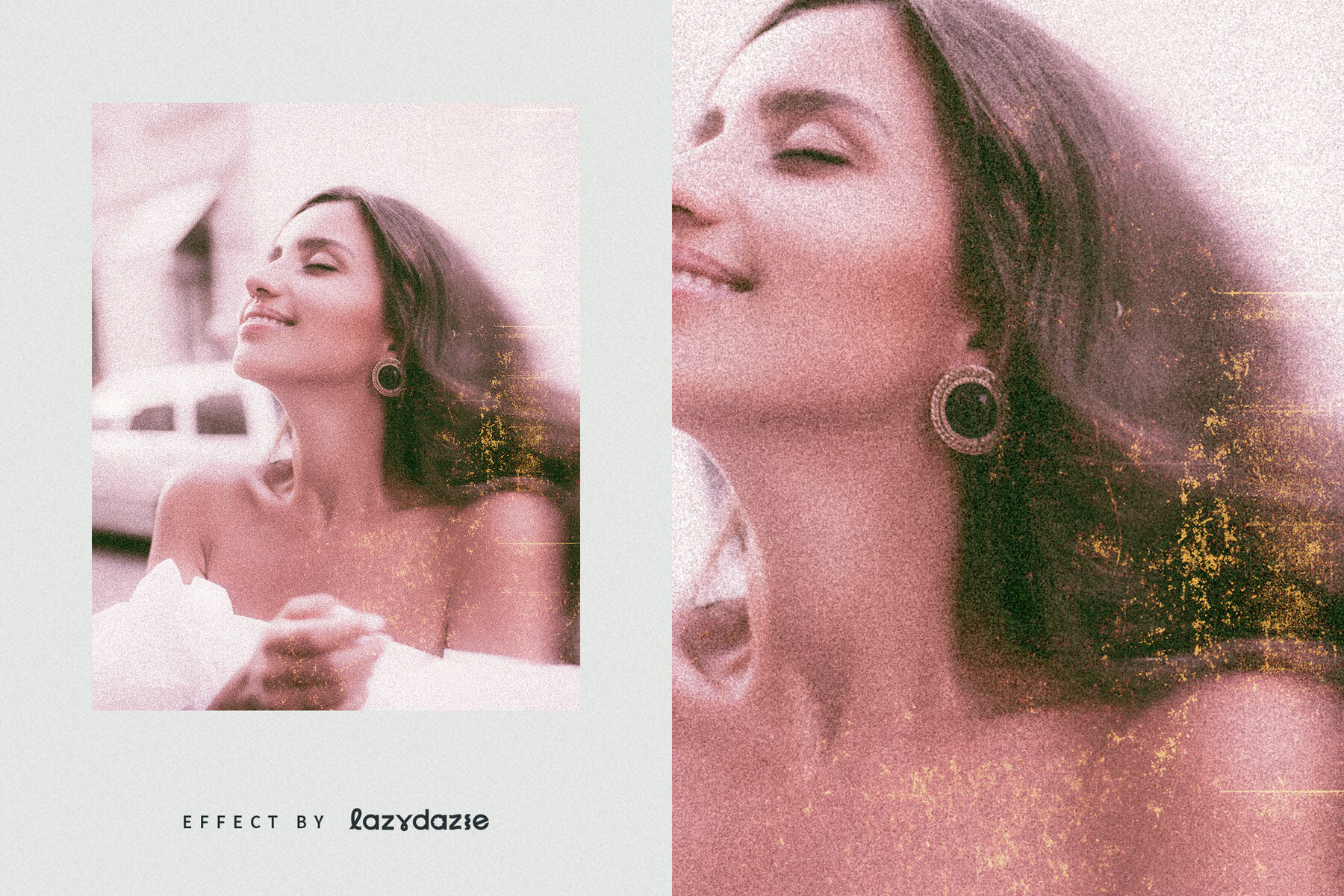 Vintage Photograph Image Effect Mockup 6