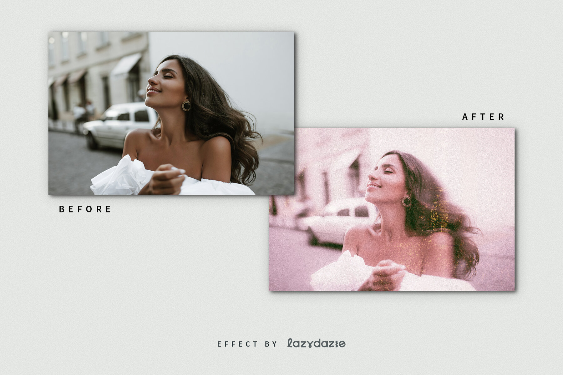 Vintage Photograph Image Effect Mockup 8