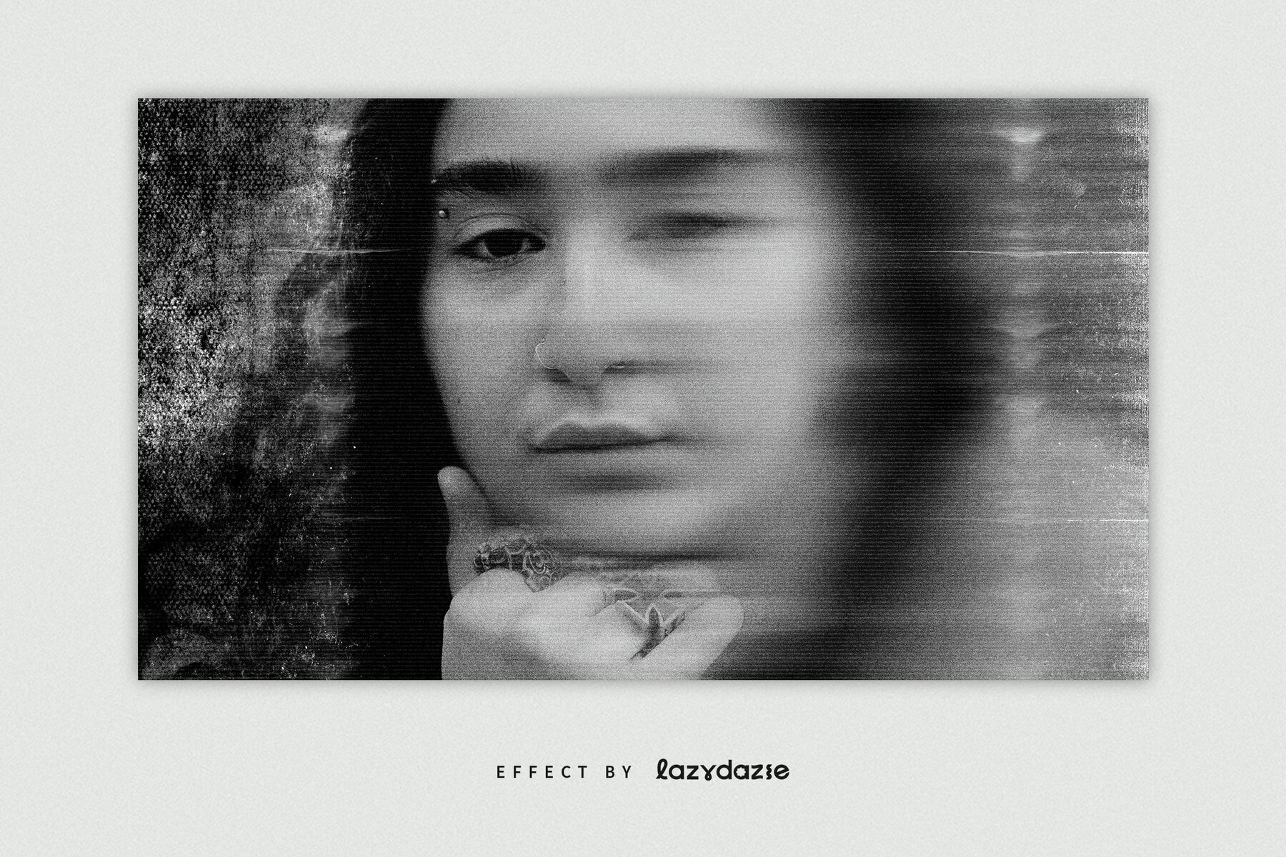 Dirty Scan Image Effect Mockup 2