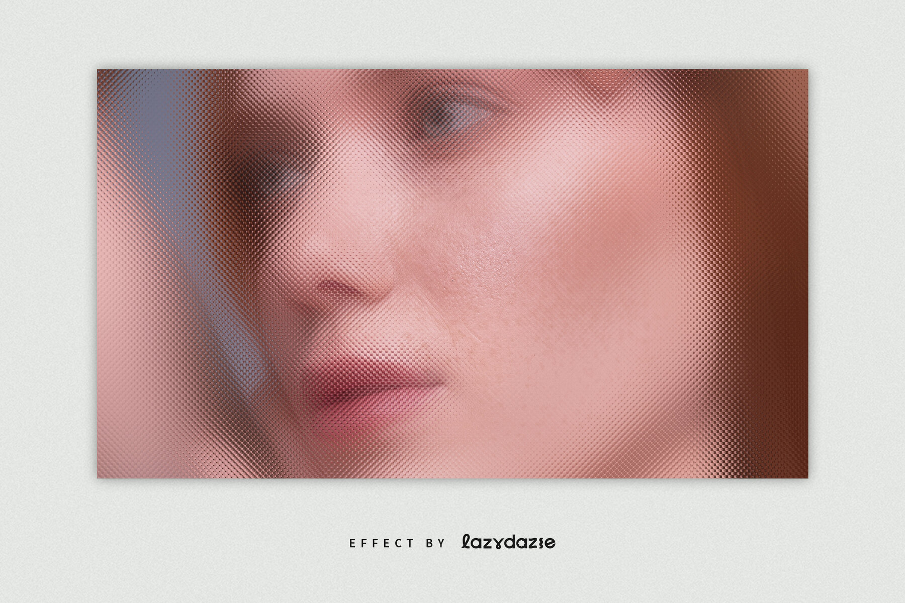 Glass Distortion Image Effect Mockup 3