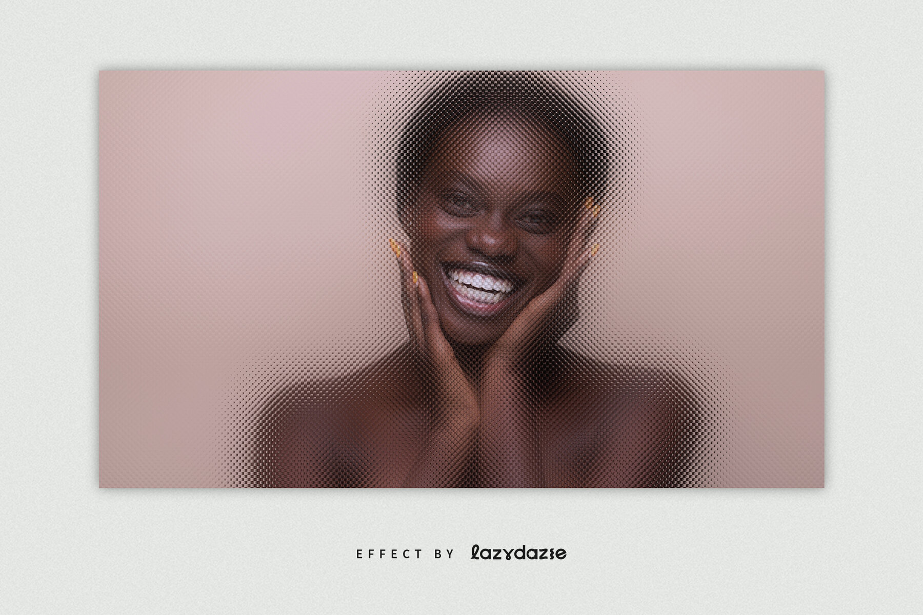 Glass Distortion Image Effect Mockup 4