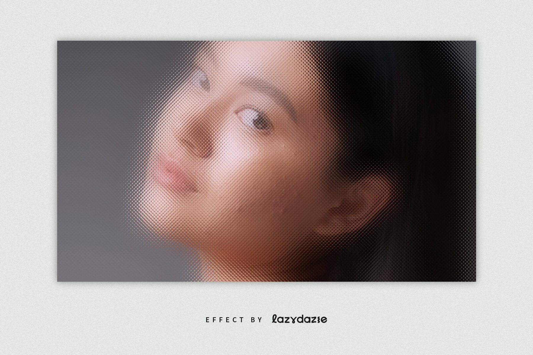 Glass Distortion Image Effect Mockup 5