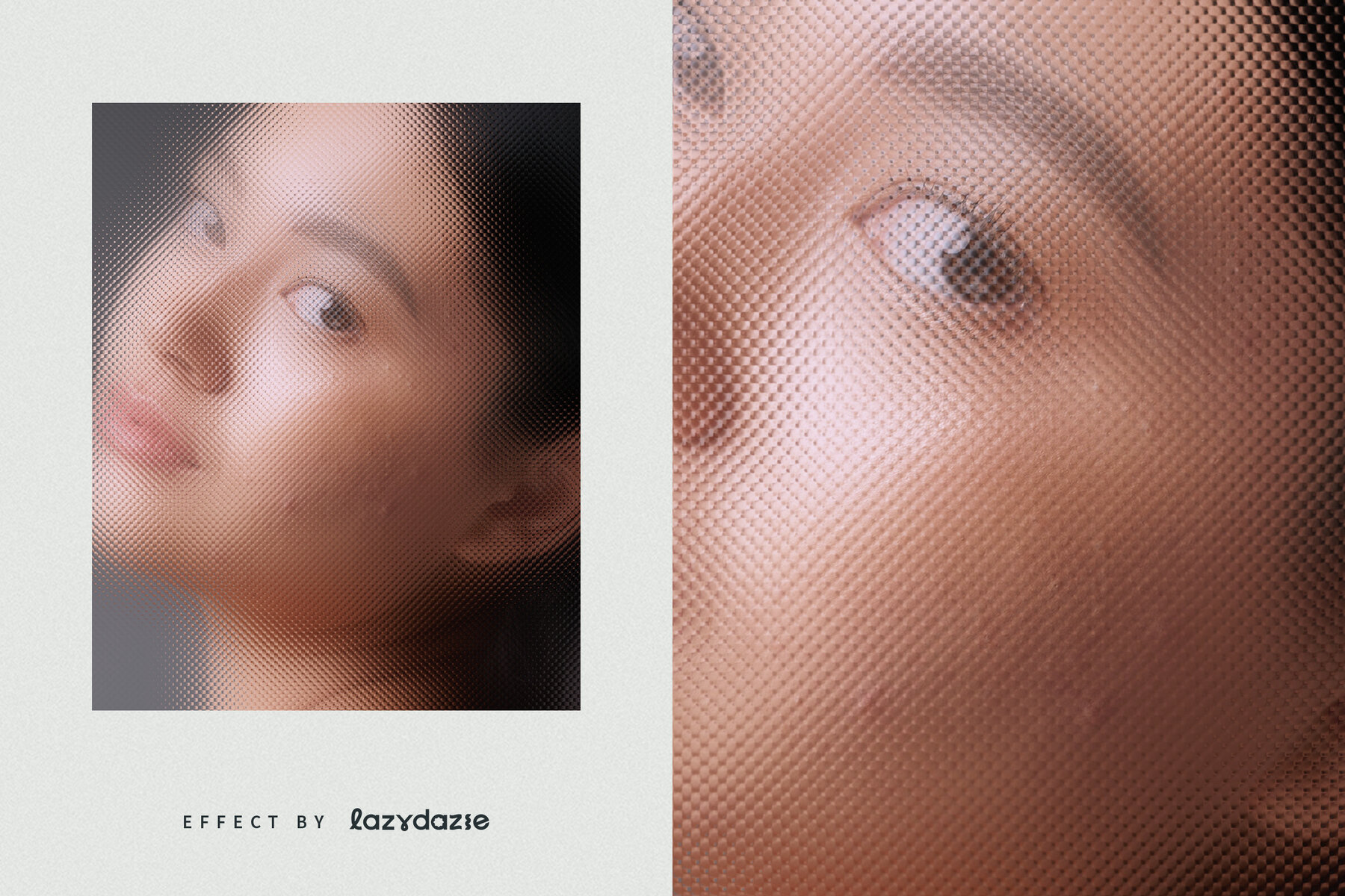 Glass Distortion Image Effect Mockup 6