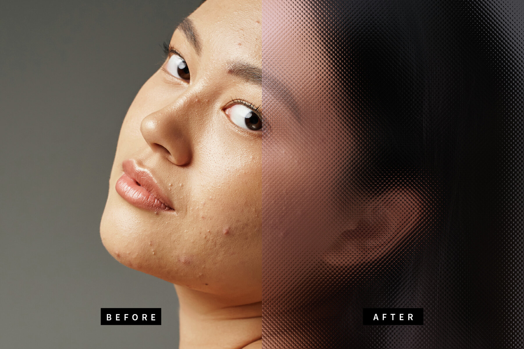 Glass Distortion Image Effect Mockup 7