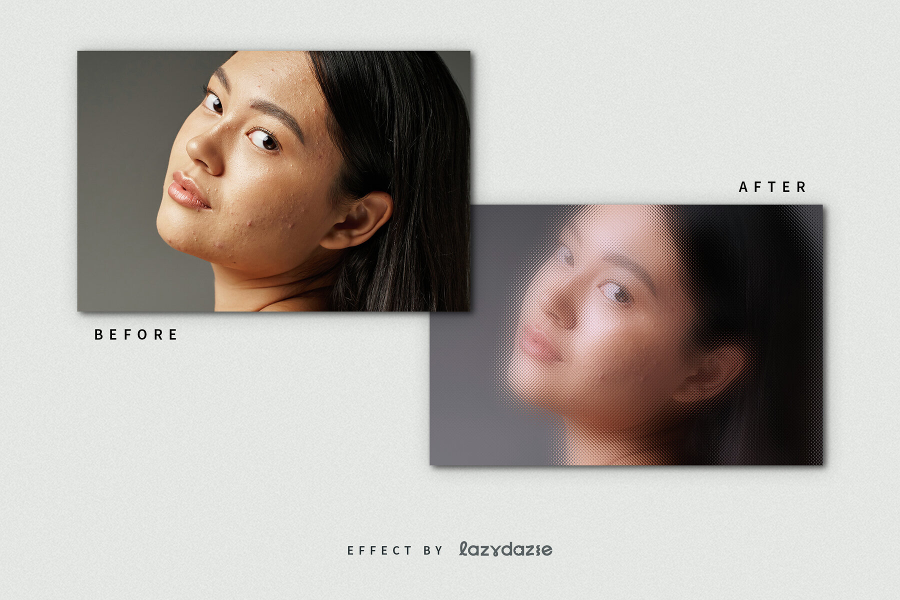 Glass Distortion Image Effect Mockup 8