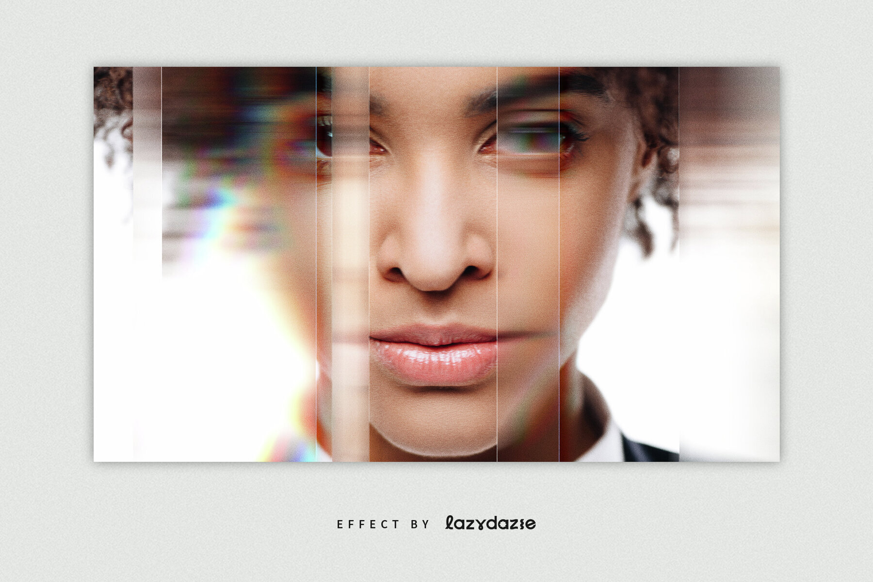 Prism Distortion Image Effect Mockup 2