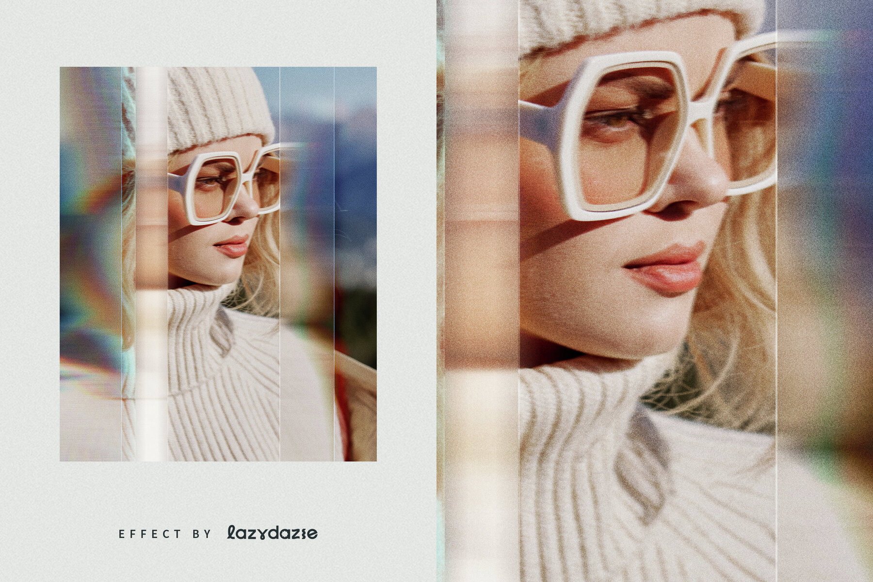 Prism Distortion Image Effect Mockup 6