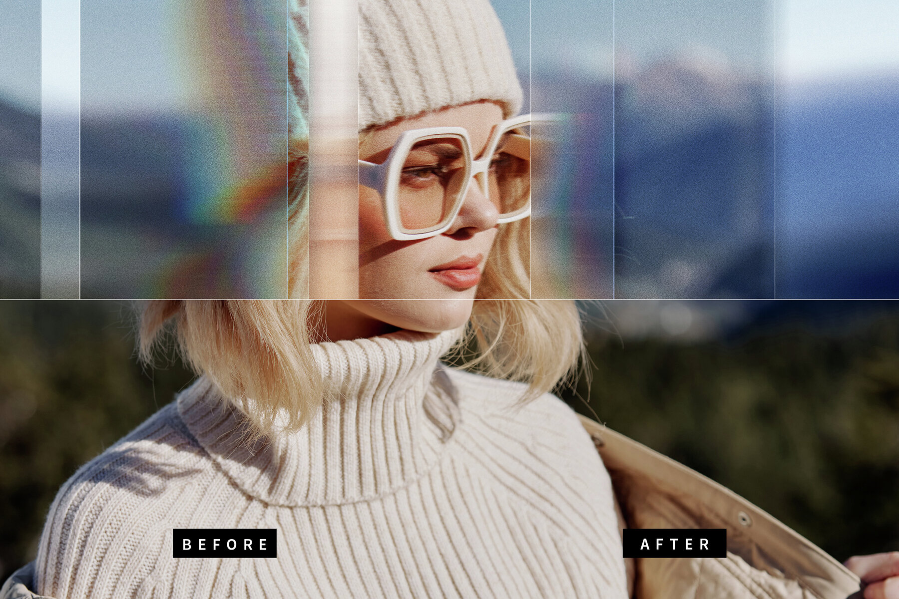 Prism Distortion Image Effect Mockup 7