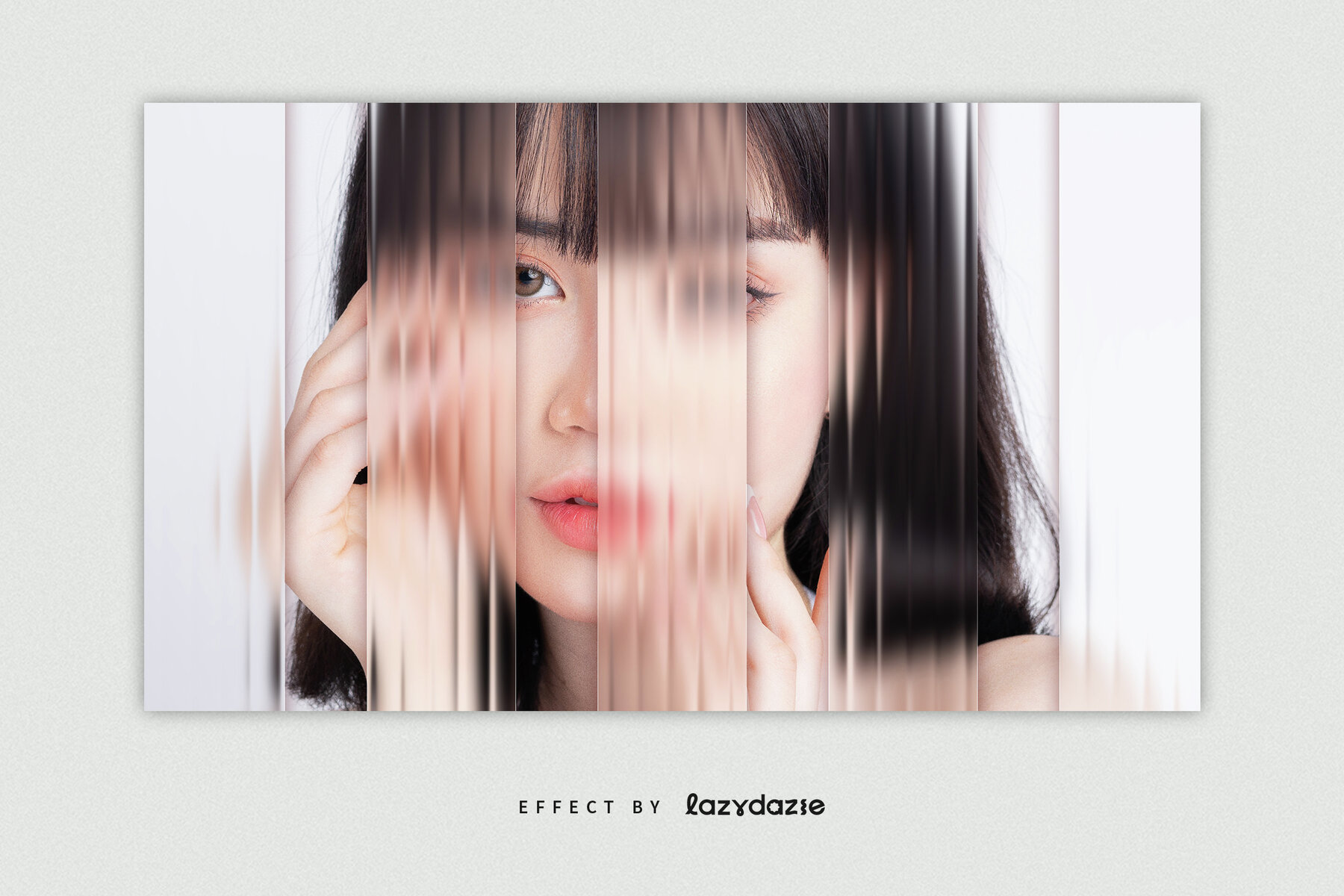 Reeded Glass Distortion Image Effect Mockup 4