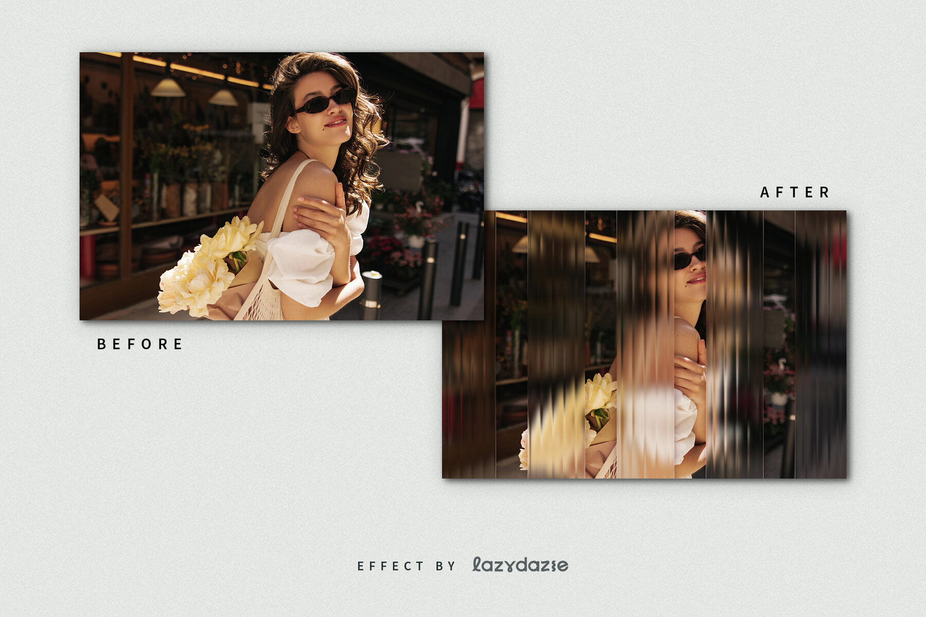 Reeded Glass Distortion Image Effect Mockup 8