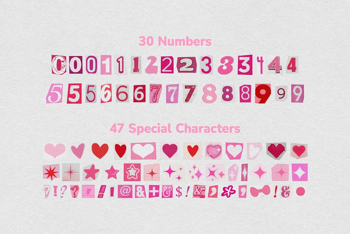 Barbiecore Ransom Letters 7